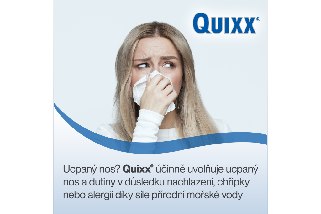 Woman covering her nose with a napkin.