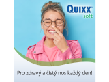 Happy woman touching her nose